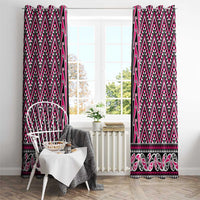 New Zealand Maori Niho Taniwha Window Curtain Mawhero Mangopare and Puhoro Pattern