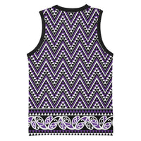 New Zealand Maori Niho Taniwha Basketball Jersey Waiporopo Mangopare and Puhoro Pattern LT9 - Polynesian Pride