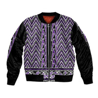 New Zealand Maori Niho Taniwha Bomber Jacket Waiporopo Mangopare and Puhoro Pattern