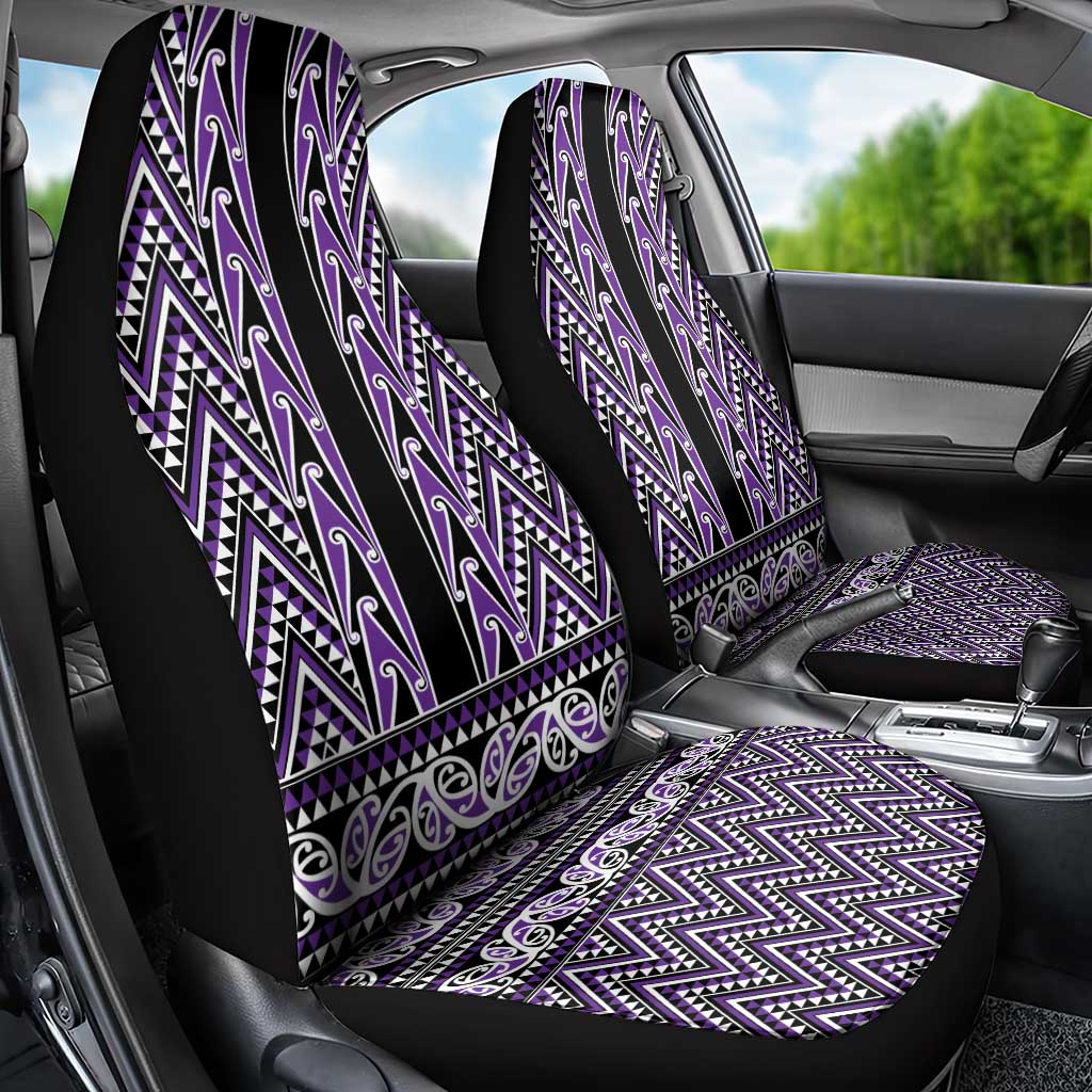 New Zealand Maori Niho Taniwha Car Seat Cover Waiporopo Mangopare and Puhoro Pattern LT9 - Polynesian Pride