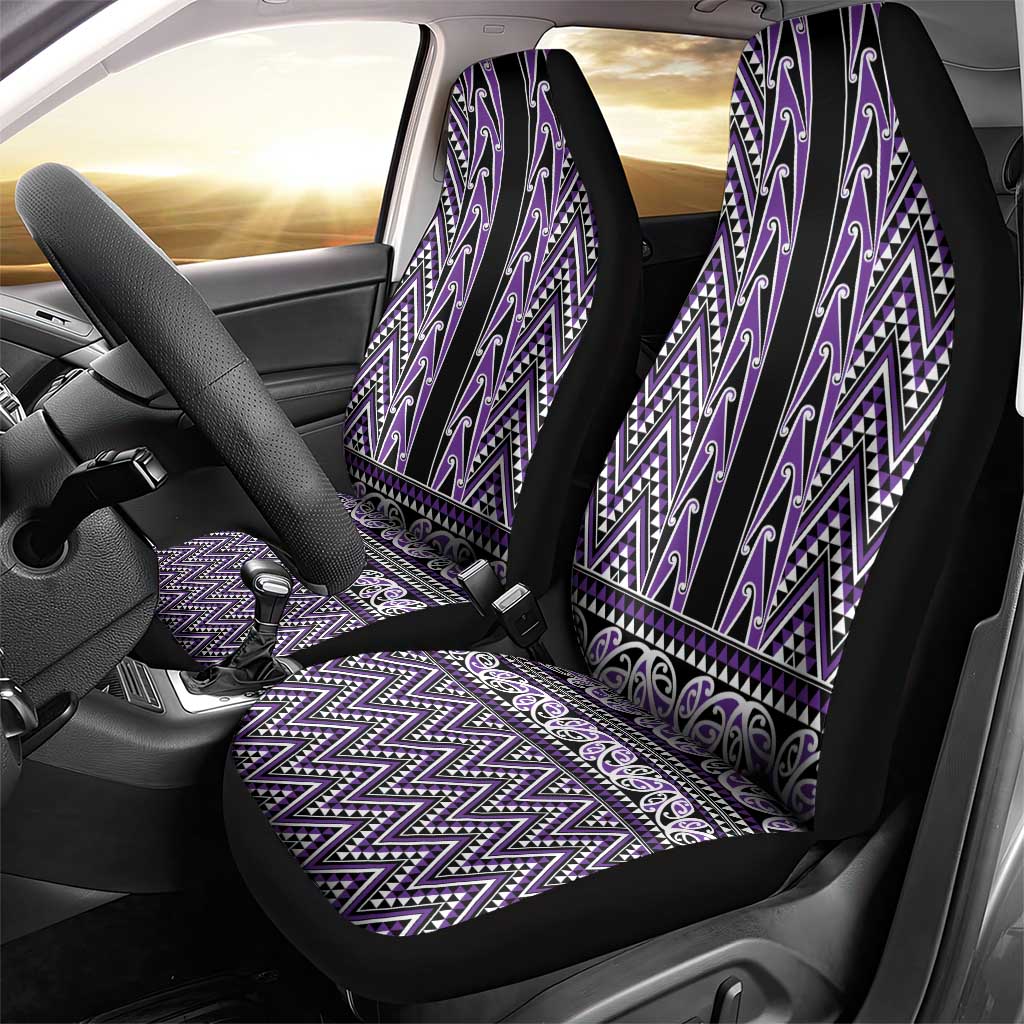 New Zealand Maori Niho Taniwha Car Seat Cover Waiporopo Mangopare and Puhoro Pattern LT9 - Polynesian Pride