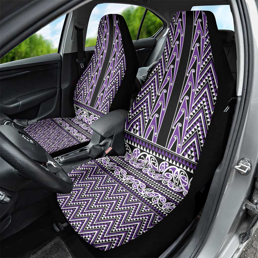New Zealand Maori Niho Taniwha Car Seat Cover Waiporopo Mangopare and Puhoro Pattern LT9 - Polynesian Pride