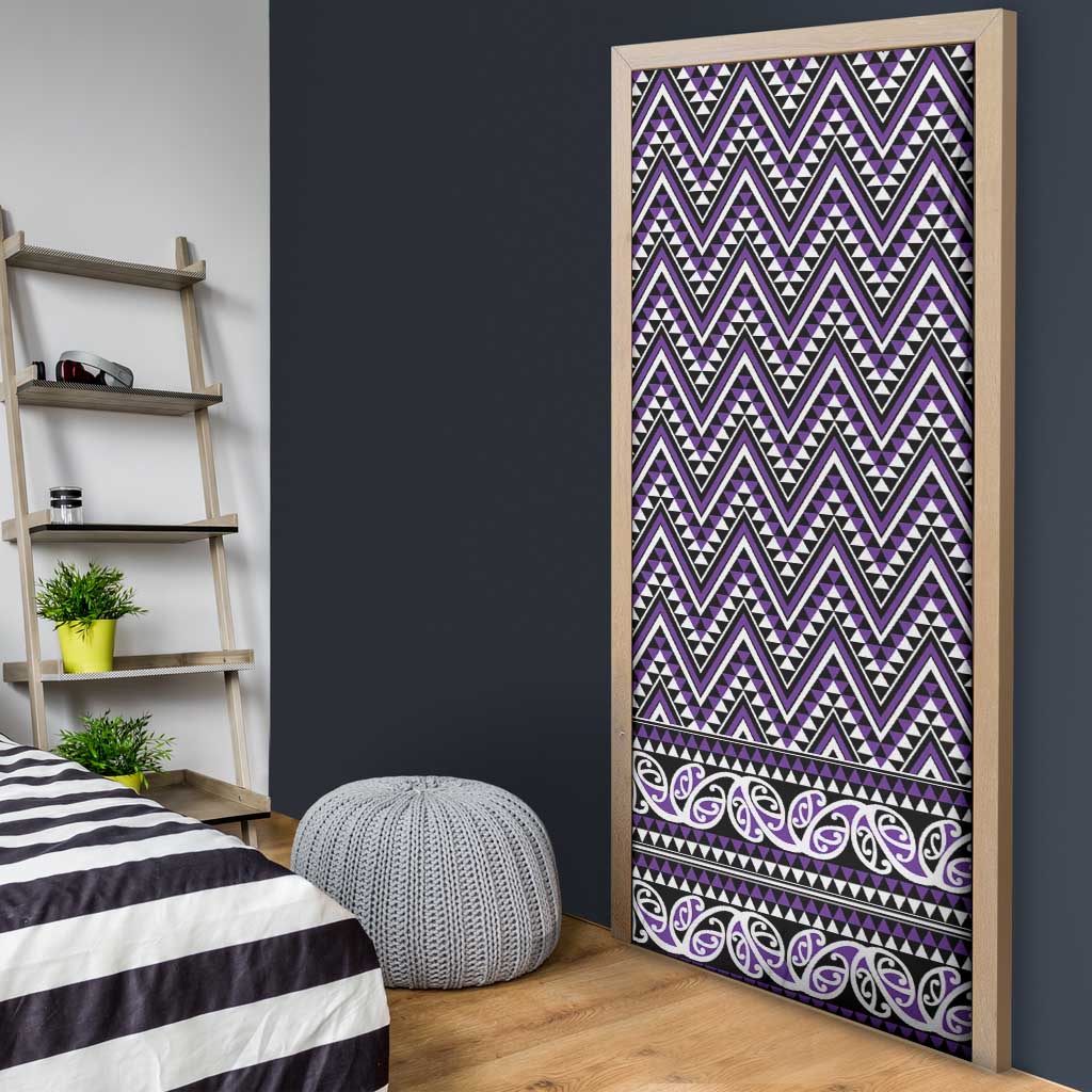 New Zealand Maori Niho Taniwha Door Cover Waiporopo Mangopare and Puhoro Pattern LT9 - Polynesian Pride