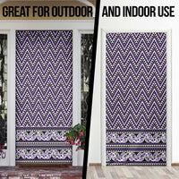 New Zealand Maori Niho Taniwha Door Cover Waiporopo Mangopare and Puhoro Pattern LT9 - Polynesian Pride