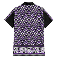 New Zealand Maori Niho Taniwha Family Matching Off Shoulder Short Dress and Hawaiian Shirt Waiporopo Mangopare and Puhoro Pattern LT9 - Polynesian Pride