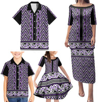 New Zealand Maori Niho Taniwha Family Matching Puletasi and Hawaiian Shirt Waiporopo Mangopare and Puhoro Pattern LT9 - Polynesian Pride