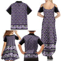 New Zealand Maori Niho Taniwha Family Matching Summer Maxi Dress and Hawaiian Shirt Waiporopo Mangopare and Puhoro Pattern