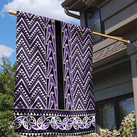 New Zealand Maori Niho Taniwha Garden Flag Waiporopo Mangopare and Puhoro Pattern LT9 - Polynesian Pride