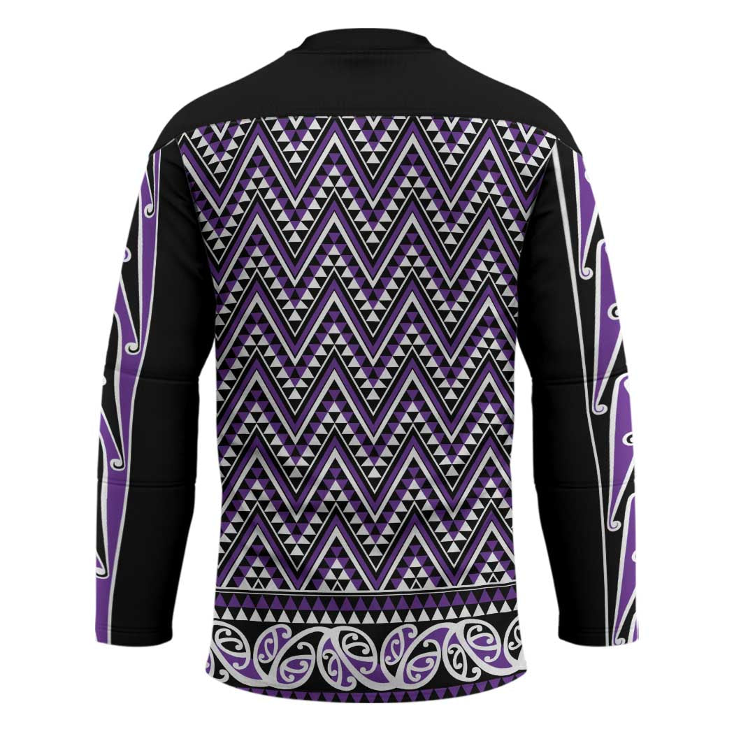 New Zealand Maori Niho Taniwha Hockey Jersey Waiporopo Mangopare and Puhoro Pattern LT9 - Polynesian Pride