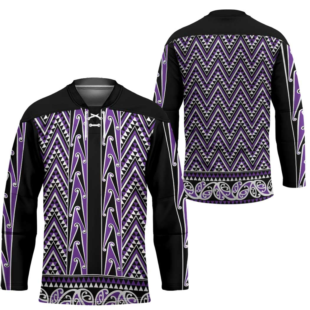 New Zealand Maori Niho Taniwha Hockey Jersey Waiporopo Mangopare and Puhoro Pattern LT9 - Polynesian Pride
