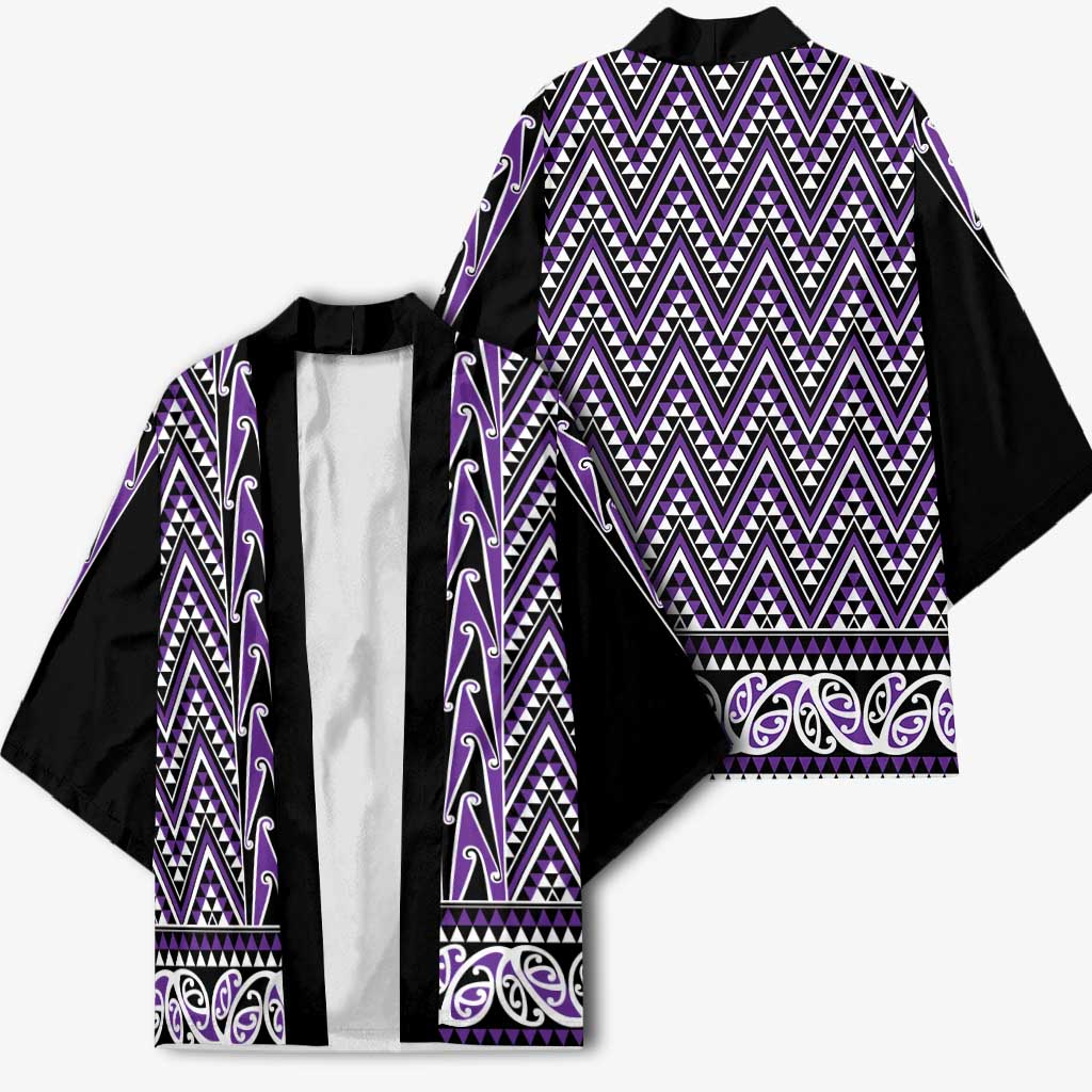 New Zealand Maori Niho Taniwha Kimono Waiporopo Mangopare and Puhoro Pattern - Polynesian Pride