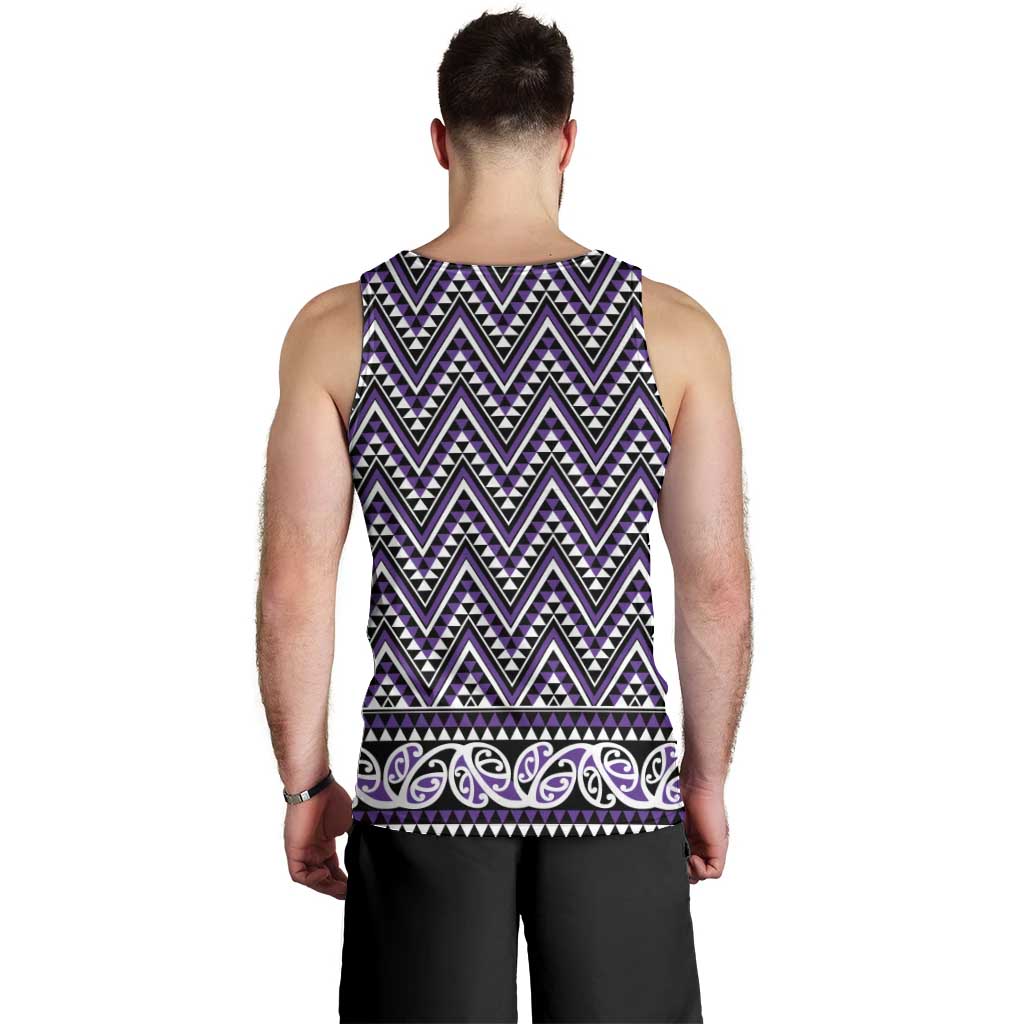 New Zealand Maori Niho Taniwha Men Tank Top Waiporopo Mangopare and Puhoro Pattern LT9 - Polynesian Pride