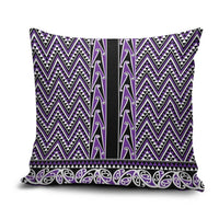 New Zealand Maori Niho Taniwha Pillow Cover Waiporopo Mangopare and Puhoro Pattern - Polynesian Pride