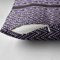 New Zealand Maori Niho Taniwha Pillow Cover Waiporopo Mangopare and Puhoro Pattern - Polynesian Pride