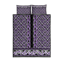 New Zealand Maori Niho Taniwha Quilt Bed Set Waiporopo Mangopare and Puhoro Pattern