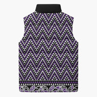 New Zealand Maori Niho Taniwha Sleeveless Puffer Jacket Waiporopo Mangopare and Puhoro Pattern - Polynesian Pride