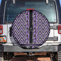 New Zealand Maori Niho Taniwha Spare Tire Cover Waiporopo Mangopare and Puhoro Pattern LT9 Purple - Polynesian Pride