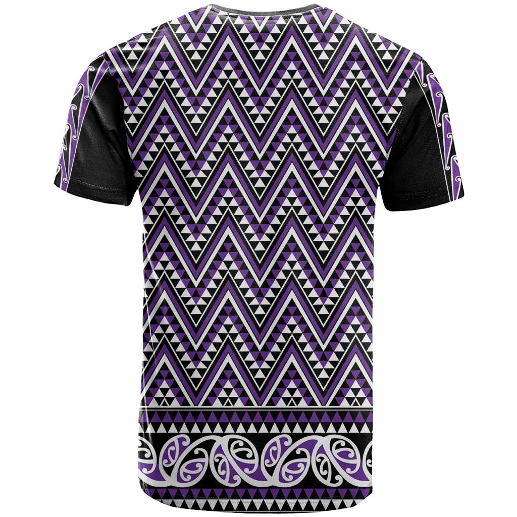 New Zealand Maori Niho Taniwha T Shirt Waiporopo Mangopare and Puhoro Pattern