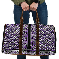 New Zealand Maori Niho Taniwha Travel Bag Waiporopo Mangopare and Puhoro Pattern LT9 Purple - Polynesian Pride