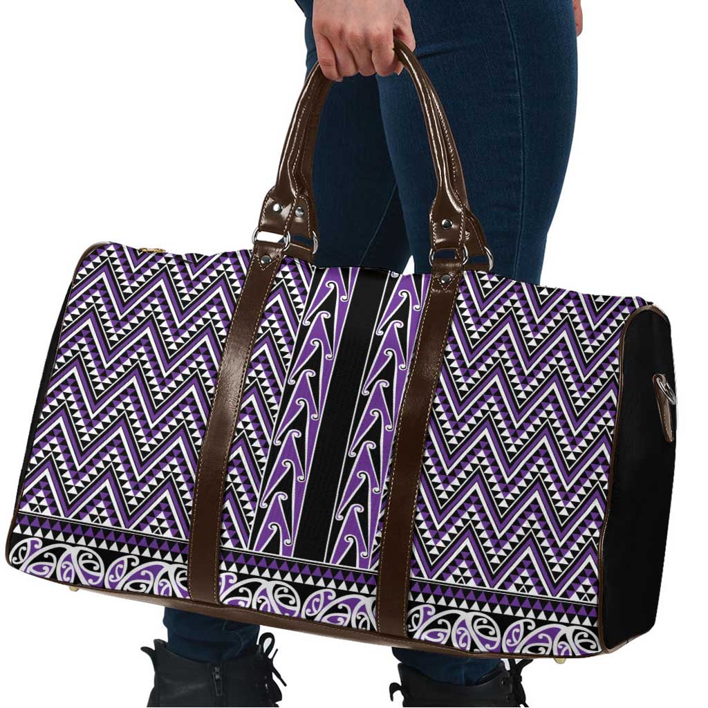 New Zealand Maori Niho Taniwha Travel Bag Waiporopo Mangopare and Puhoro Pattern LT9 - Polynesian Pride