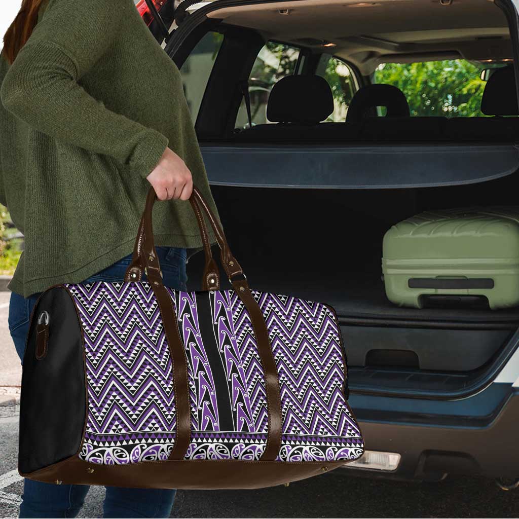 New Zealand Maori Niho Taniwha Travel Bag Waiporopo Mangopare and Puhoro Pattern LT9 - Polynesian Pride