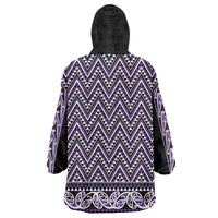 New Zealand Maori Niho Taniwha Wearable Blanket Hoodie Waiporopo Mangopare and Puhoro Pattern LT9 - Polynesian Pride
