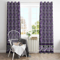New Zealand Maori Niho Taniwha Window Curtain Waiporopo Mangopare and Puhoro Pattern