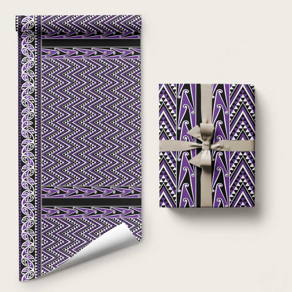 New Zealand Maori Niho Taniwha Wrapping Paper Waiporopo Mangopare and Puhoro Pattern - Polynesian Pride