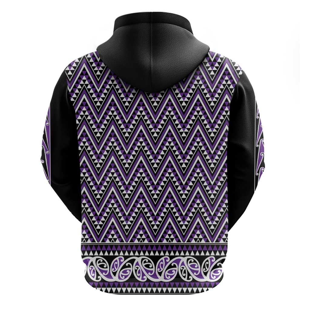 New Zealand Maori Niho Taniwha Zip Hoodie Waiporopo Mangopare and Puhoro Pattern LT9 - Polynesian Pride