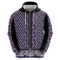 New Zealand Maori Niho Taniwha Zip Hoodie Waiporopo Mangopare and Puhoro Pattern LT9 - Polynesian Pride