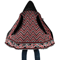 New Zealand Maori Niho Taniwha Cloak Whero Mangopare and Puhoro Pattern - Polynesian Pride