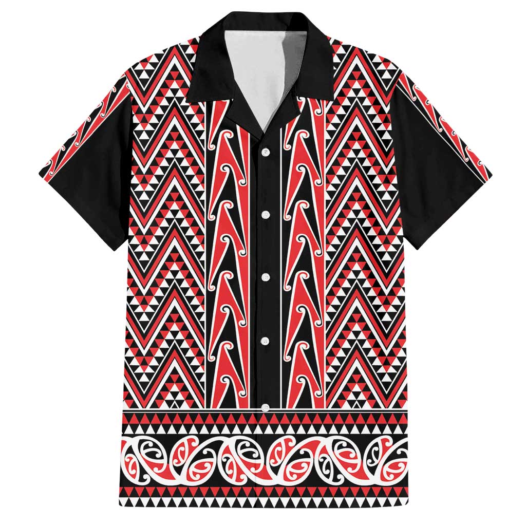 New Zealand Maori Niho Taniwha Family Matching Off Shoulder Maxi Dress and Hawaiian Shirt Whero Mangopare and Puhoro Pattern