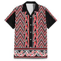 New Zealand Maori Niho Taniwha Family Matching Puletasi and Hawaiian Shirt Whero Mangopare and Puhoro Pattern