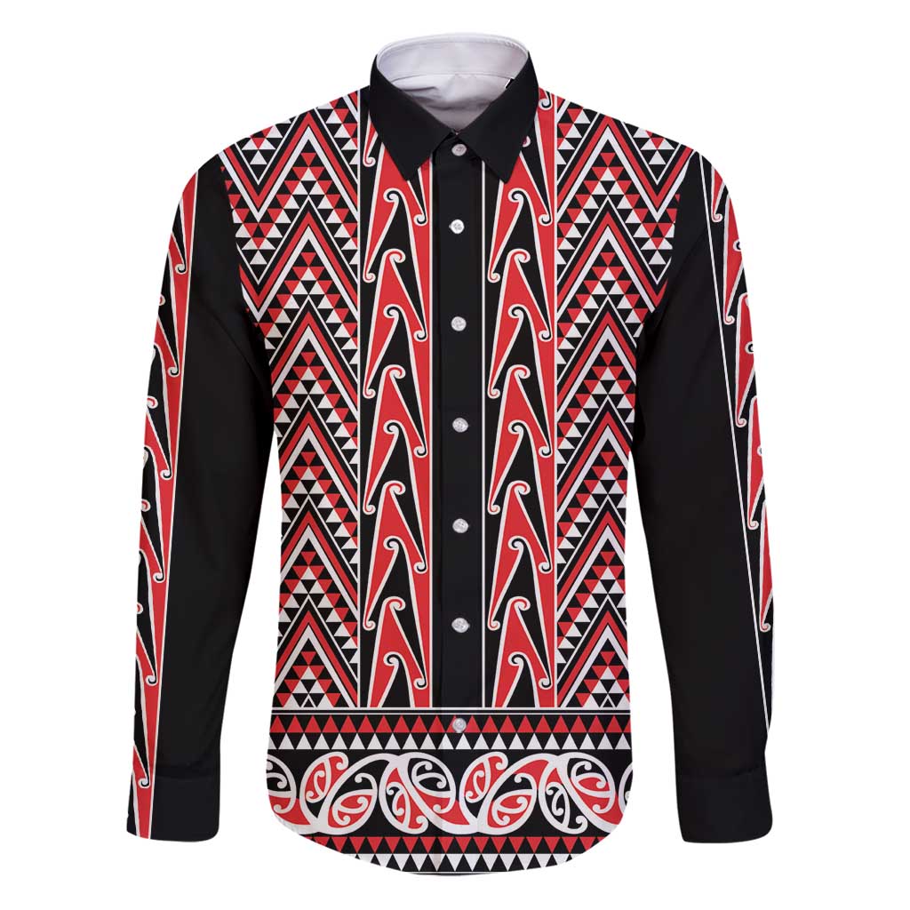 New Zealand Maori Niho Taniwha Family Matching Puletasi and Hawaiian Shirt Whero Mangopare and Puhoro Pattern