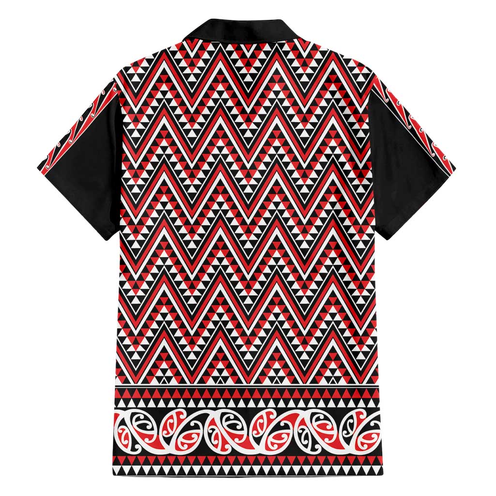 New Zealand Maori Niho Taniwha Family Matching Short Sleeve Bodycon Dress and Hawaiian Shirt Whero Mangopare and Puhoro Pattern