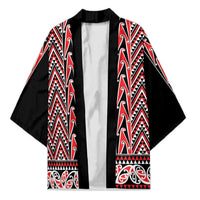 New Zealand Maori Niho Taniwha Kimono Whero Mangopare and Puhoro Pattern - Polynesian Pride