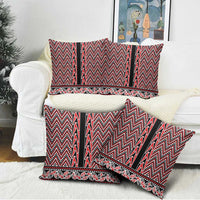 New Zealand Maori Niho Taniwha Pillow Cover Whero Mangopare and Puhoro Pattern - Polynesian Pride