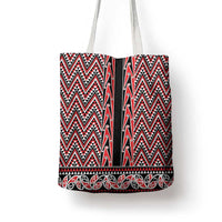 New Zealand Maori Niho Taniwha Tote Bag Whero Mangopare and Puhoro Pattern - Polynesian Pride