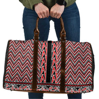 New Zealand Maori Niho Taniwha Travel Bag Whero Mangopare and Puhoro Pattern - Polynesian Pride