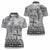 Vintage Bula Fiji Personalised Women Polo Shirt Beige Hibiscus Tapa Pattern