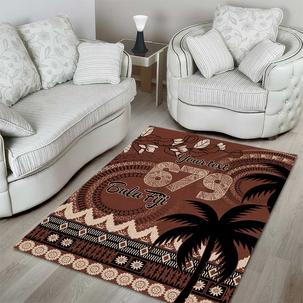 Personalised Bula Fiji 679 Area Rug Fijian Tagimoucia Masi Tapa Art LT9 - Polynesian Pride