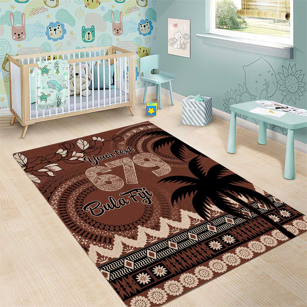 Personalised Bula Fiji 679 Area Rug Fijian Tagimoucia Masi Tapa Art LT9 - Polynesian Pride