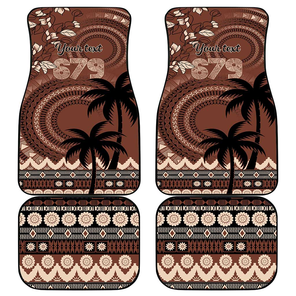 Personalised Bula Fiji 679 Car Mats Fijian Tagimoucia Masi Tapa Art LT9 - Polynesian Pride