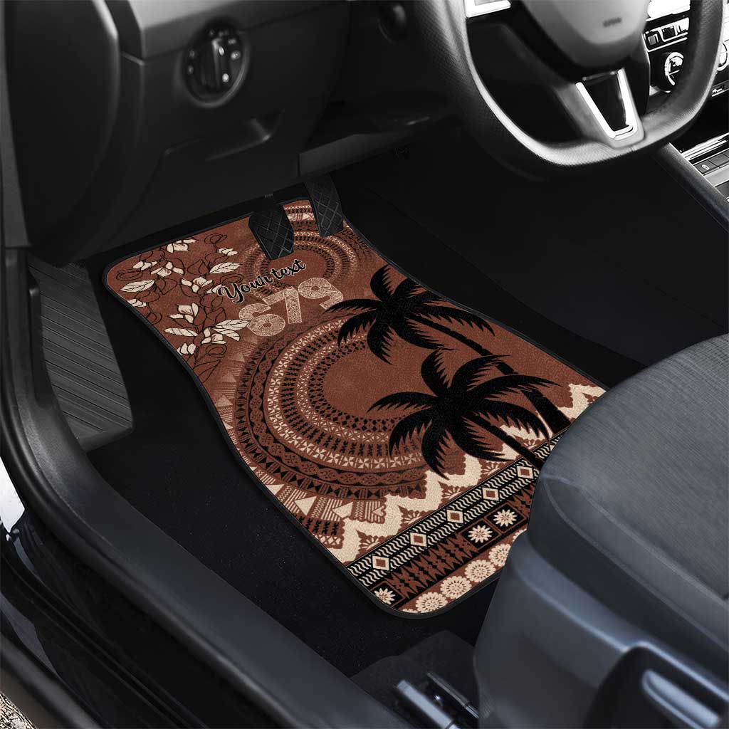 Personalised Bula Fiji 679 Car Mats Fijian Tagimoucia Masi Tapa Art LT9 - Polynesian Pride