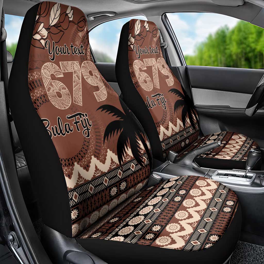 Personalised Bula Fiji 679 Car Seat Cover Fijian Tagimoucia Masi Tapa Art LT9 - Polynesian Pride