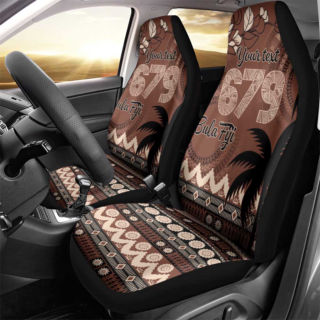 Personalised Bula Fiji 679 Car Seat Cover Fijian Tagimoucia Masi Tapa Art LT9 - Polynesian Pride