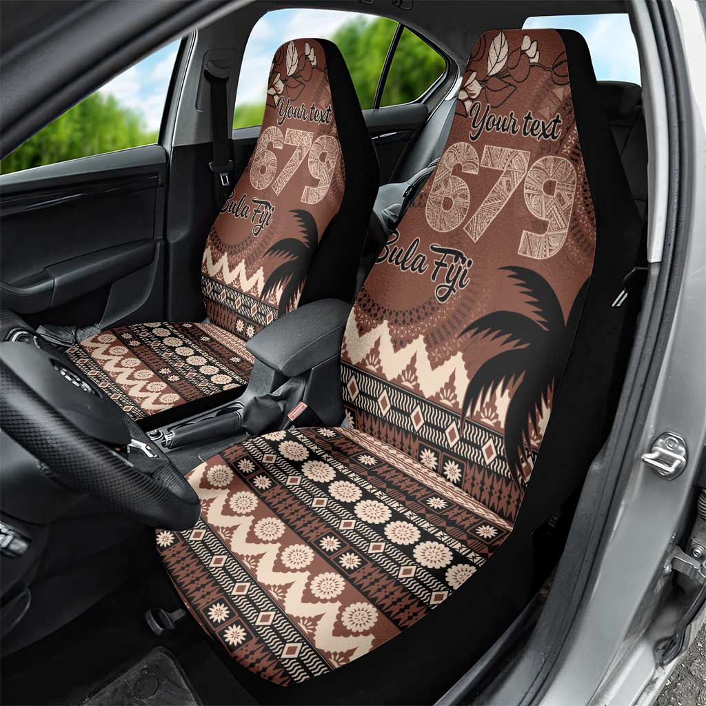Personalised Bula Fiji 679 Car Seat Cover Fijian Tagimoucia Masi Tapa Art LT9 - Polynesian Pride