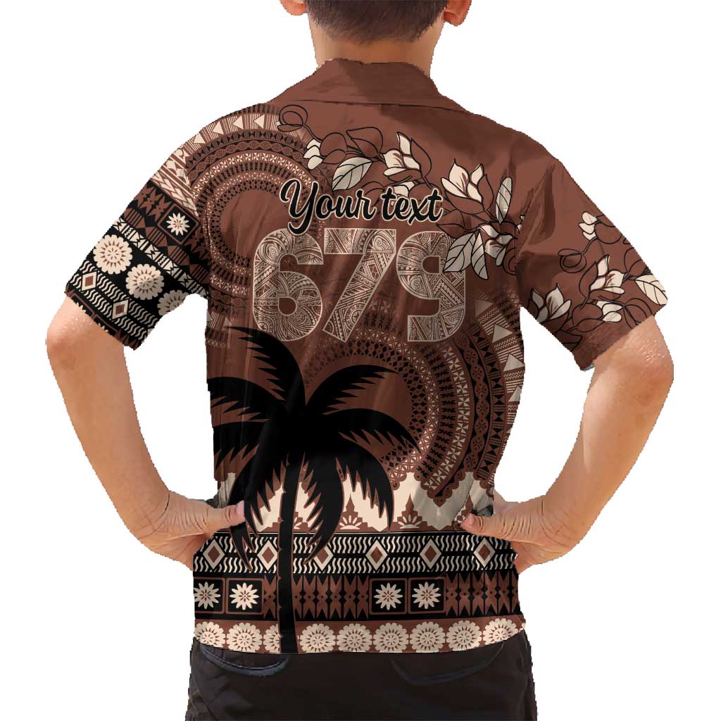 Personalised Bula Fiji 679 Family Matching Long Sleeve Bodycon Dress and Hawaiian Shirt Fijian Tagimoucia Masi Tapa Art LT9 - Polynesian Pride
