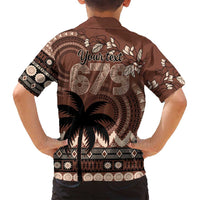 Personalised Bula Fiji 679 Family Matching Long Sleeve Bodycon Dress and Hawaiian Shirt Fijian Tagimoucia Masi Tapa Art LT9 - Polynesian Pride