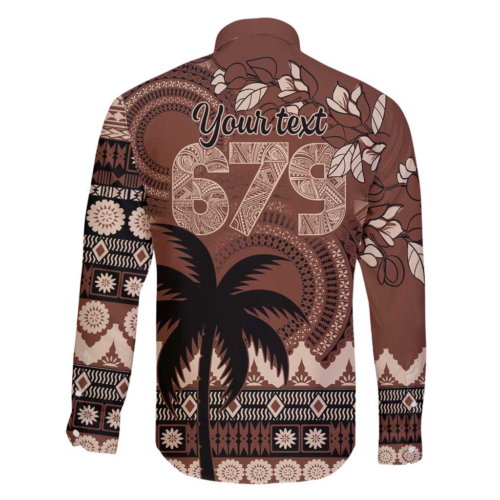 Personalised Bula Fiji 679 Family Matching Off Shoulder Maxi Dress and Hawaiian Shirt Fijian Tagimoucia Masi Tapa Art LT9 - Polynesian Pride